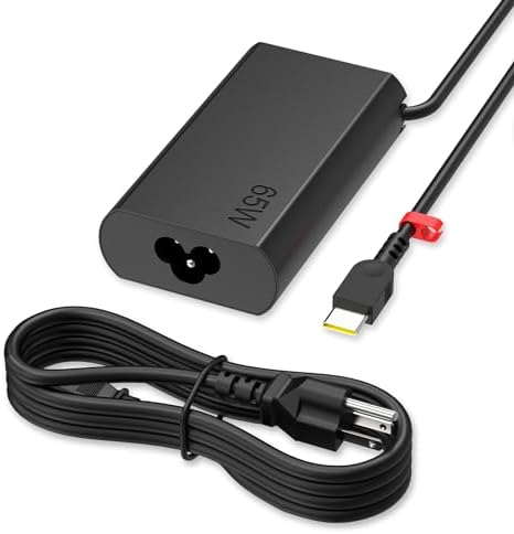 Ultra-Slim 65 W USB-C AC Adapter for Lenovo Think Pad and Yoga Series – Compact Power Solution with Smart Voltage PD3.0 Technology for Enhanced Charging Speed – Perfect Replacement for Your Laptop Charger – Ideal for Home and Office Use – Includes Power Cable and Cable Management Features – Compatible with Multiple Lenovo Models