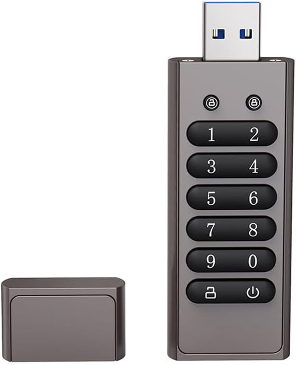 Ultimate 64 GB Encrypted USB Drive – AES256 Secure Flash Memory Stick with USB 3.0 Speed, Automatic Lock, and Durable Aluminum Alloy Design for Maximum Data Protection and Compatibility