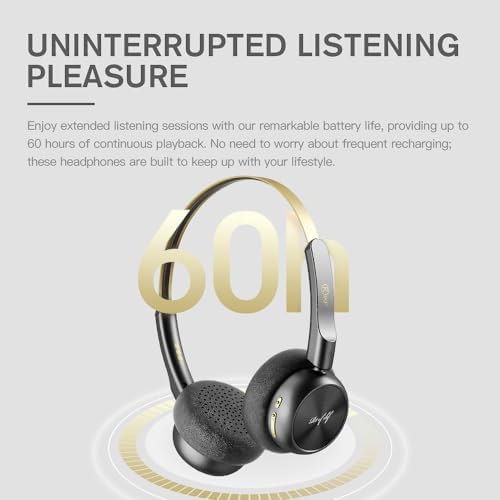 Nostalgic Retro Wireless Bluetooth Headphones – 60-Hour Battery Life, Lightweight Comfort, Built-in Microphone, Dual Device Pairing & Custom Sound App for an Immersive 80 s & 90 s Audio Adventure – Ideal for Active Music Enthusiasts and Daily Listening