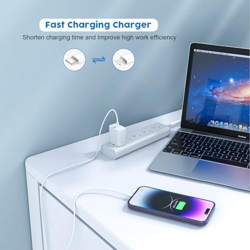 Rapid Charge Bundle: 3-Pack 6 FT USB-C to Lightning Cables for i Phone – Ultra-Fast Charging Compatibility with i Phone 14 Pro Max, 14 Plus, 13, 12 Mini, 11, 10, XS, SE – Durable & Convenient Charging Solution for Home, Office, and Travel