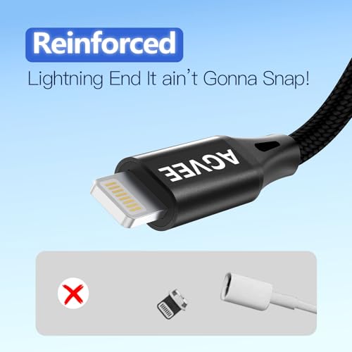 AGVEE 2 Pack 3 ft Coiled USB-C to Lightning Charging Cable – MFi Certified 30 W PD Fast Charging Cord for i Phone, i Pad, and i Pod with Tangle-Free Design in Sleek Dark Gray – Perfect for Car Use and Enhanced Device Performance