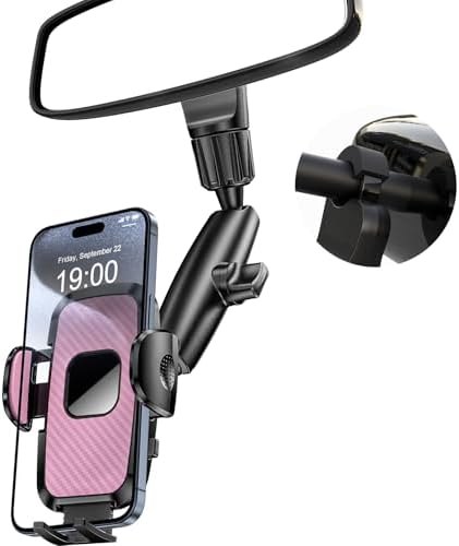 Transform Your Drive with the 360° Magnetic Phone Holder for Car – Effortlessly Mounts to Rear View Mirror for i Phone 16/15/14/13/12 & Mag Safe Devices – Unmatched Stability, Quick Installation & Enhanced Safety Features