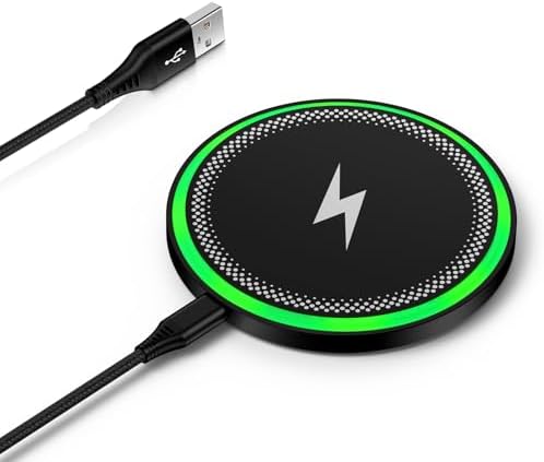 Fast Wireless Charging Pad for Samsung Galaxy S25 Ultra/S25 Plus, Google Pixel 9 a/9 Pro XL – 15 W Inductive Charger for Android Devices, Ultra Slim & Case-Friendly Charging Station, Effortless Power Delivery for Multiple Smartphones, Optimal Compatibility with Motorola Razr & i Phone Series – Compact Design with USB-C Cable Included