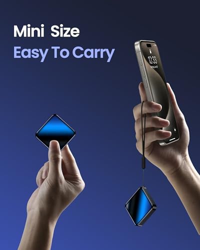Compact 10000 m Ah Fast Charge Power Bank – Portable Mini USB C Charger with Smart LED Display for i Phone, Samsung, i Pad, and Tablets – Reliable External Battery for On-the-Go Charging