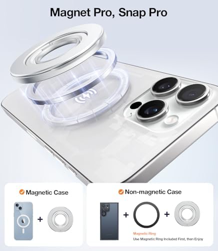 Elevate Your Mobile Experience with TORRAS 2025 Upgrade Dual-Ring Mag Safe Phone Grip Holder in Desert Titanium Gold – Ultimate Compatibility for i Phone 16/15/14/13/12/11, Samsung & Google Devices, Innovative Magnetic Kickstand for Effortless Hands-Free Viewing and Enhanced Stability