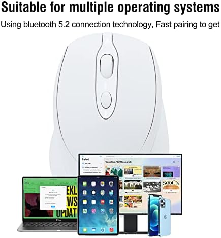 Sleek Silent Rechargeable Wireless Mouse – Ergonomic Light Green Design for Laptop, i Pad, Mac Book, Surface Pro, and More – Perfect for Travel and Everyday Use with Dual Mode Bluetooth Compatibility