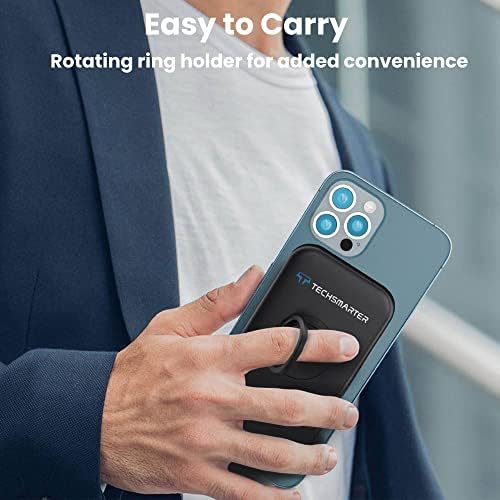 Ultra-Fast 5000 m Ah Wireless Magnetic Power Bank for i Phones 12-16 | TECHSMARTER 18 W USB-C Portable Charger for Seamless Charging on-the-Go | Effortless Connectivity & Sleek Design for Modern Mobile Lifestyles