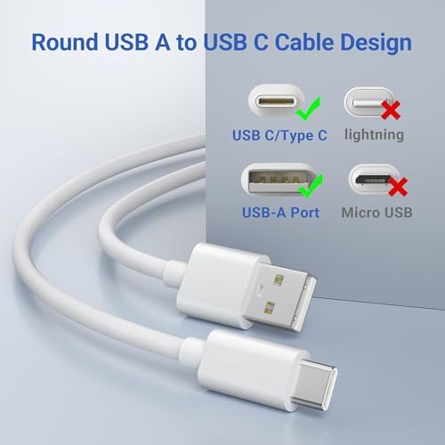 Basesailor Blink Mini 2 Power Cord 20 FT/2 Pack – Extra Long USB A to USB C Charging Cable for Eufy Solo Cam & Petcube Cam – Durable Tangle-Free Design for Enhanced Compatibility and High-Speed Performance, Ideal for Security Cameras Indoor/Outdoor Use