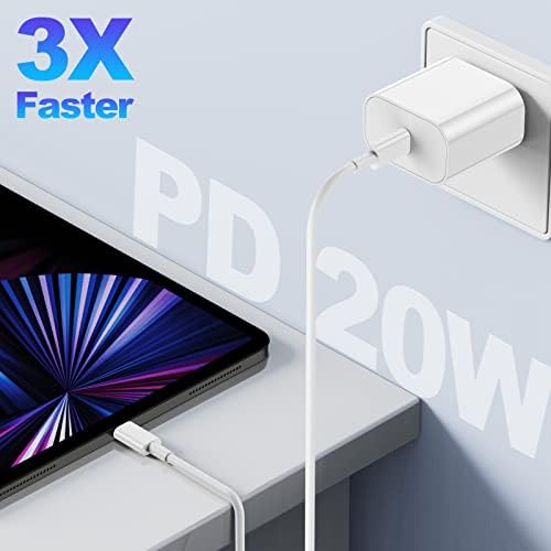 20 W USB-C Fast Charger for i Phone 16/15 Series & i Pad – 6 ft Type C to C Cable, High-Speed Wall Adapter for Optimal Performance, Compact & Durable Power Solution for Apple Devices – Experience Rapid Charging Anywhere