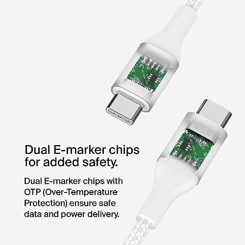 Belkin 6.6 ft USB C to USB C Charging Cable – 240 W Type-C Fast Charger for i Phone 16, Galaxy S25, Pixel 9, Mac Book, i Pad Pro, Chromebook, and Switch Steam Deck – Durable, High-Speed Connection for Enhanced Device Performance – Sleek Black Finish