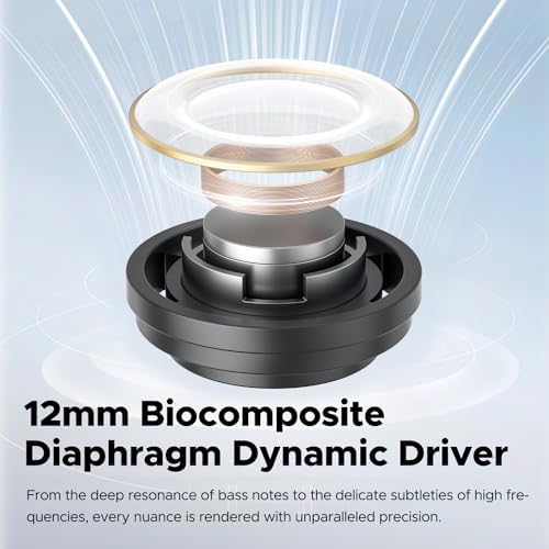 Affordable Sound PEATS Clear Wireless Earbuds – Bluetooth 5.3 Headphones with 12 mm Drivers for Deep Bass, Enhanced Call Clarity with Dual Mic and ENC, Gaming Mode for Low Latency, 40-Hour Playtime, IPX4 Water Resistance, Custom EQ via App for Tailored Audio Experience