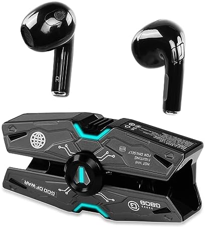 CERRXIAN Wireless Red Earbuds with LED Charging Case – High-Fidelity Stereo Sound for i OS & Android Devices, Perfect for Gaming, Fitness, and Everyday Use – Ergonomic Design for Secure Fit and Long Battery Life
