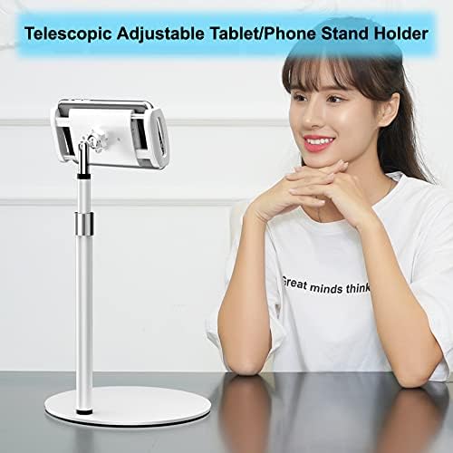 Premium Adjustable Metal Desk Stand for Tablets and Phones – Ergonomic Universal Holder for 4.6 to 13.5 Inch Devices – Boost Productivity and Comfort with Stylish Black Finish – Ideal for Home and Office Environments