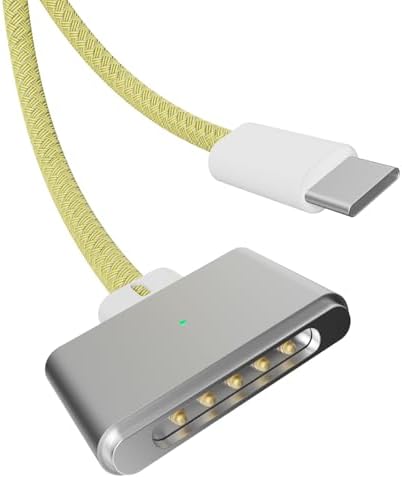 USB-C to Magnetic 3 Cable Compatible with Magsafe Charging Cable for 14” 16” MacBook Pro 2024 M3 Pro & Max, MacBook Air 2022 M2, MacBook Pro 2023 M2 Pro & Max – 6.6ft Black – Enhanced Compatibility and Speed