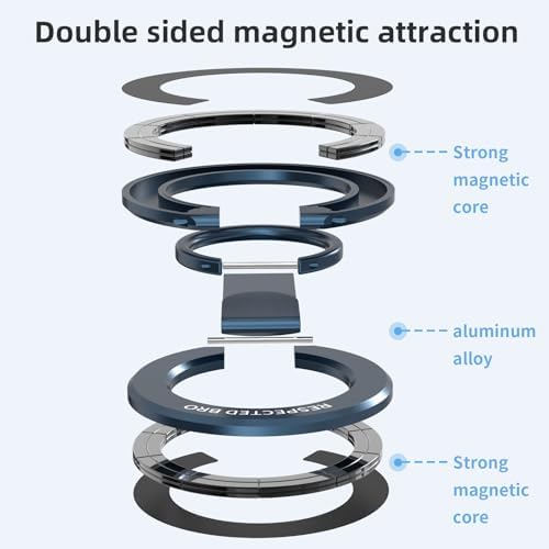 Discover the RESPECTED BRO Desert Gold Magnetic Phone Ring Holder: A Dual Ring Marvel for Enhanced Stability and Versatile Use. Expertly engineered for seamless compatibility with i Phone 16/15/14/13/12, this premium accessory transforms your mobile experience into one of unparalleled convenience. Enjoy hands-free functionality across diverse environments—be it your home, office, gym, or kitchen—with a strong magnetic grip that effortlessly secures your device to any metal surface. The innovative finger loop ensures secure handling, minimizing drop risks while providing comfort during one-handed use. Elevate your video calls, streaming, and browsing by converting any flat surface into an instant stand. Crafted from high-quality materials for long-lasting durability, this phone ring holder is your ultimate companion in navigating daily tasks with confidence and style. Upgrade your i Phone accessories today with the RESPECTED BRO Magnetic Phone Ring Holder—where cutting-edge design meets everyday practicality.