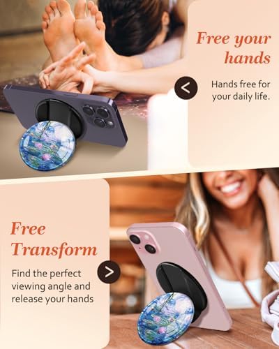 Adorable Cartoon Mag Safe-Compatible Phone Grip Stand – Lightweight Kickstand Ring Holder for Enhanced Usability – Perfect Accessory for i Phone 16/15/14/13/12 with Playful Design for Women and Girls – Durable, Easy-to-Install Magnetic Phone Accessory