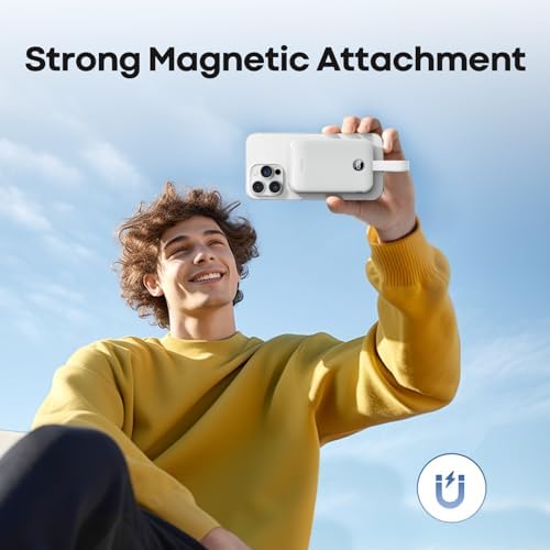 i WALK 10000 m Ah Magnetic Power Bank – 30 W High-Speed Wireless Charger with USB-C Cable, Qi2 Certified 15 W Battery Pack, LED Display for i Phone 16/16 Pro/15/14/13/12 Series & Samsung Galaxy – Ultimate Portability and Efficiency on the Go