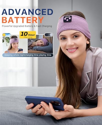 Navly Ultra-Comfort Bluetooth Sleep Headband – Innovative Wireless Headphones with Ultra-Thin Speakers for Effortless Relaxation, Yoga, and Fitness – Ideal Gift for Men & Women Seeking Versatile Comfort and Quality Sound Experience