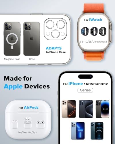 Ultimate 3-in-1 Fast Wireless Charging Station for i Phone 16, 15, 14, 13, 12 – Sleek Design with Enhanced Compatibility for Apple Watch and Air Pods Elevate your charging experience with this state-of-the-art 3-in-1 wireless charger, expertly designed to provide fast, efficient power for your i Phone models 16, 15, 14, 13, and 12. This innovative charging station not only supports your i Phone but also seamlessly accommodates your Apple Watch and Air Pods, ensuring all your essential devices are charged simultaneously without the clutter of cords. The sleek, modern design enhances your workspace while the smart charging technology prevents overheating, delivering optimal power for your devices. An anti-slip surface guarantees your gadgets remain securely in place, while an LED indicator keeps you informed of charging status at a glance. Built with durability in mind, this charging station is perfect for tech-savvy individuals looking to streamline their daily routine. Experience the perfect blend of functionality and style, and keep your devices organized and ready for action with this must-have accessory.