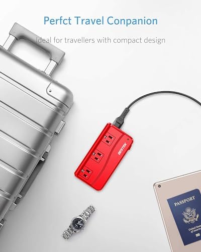 Versatile 250 W International Travel Power Adapter – Efficient 220 V to 110 V Voltage Converter with 4 Fast-Charging USB Ports and Global Plug Compatibility for US, AU, EU, UK, India & South Africa – Essential Power Solution for World Travelers and Business Professionals