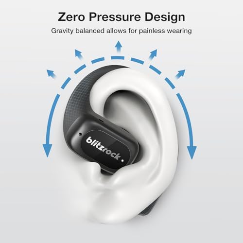 Elevate Your Sound Journey with CT3 Open Ear Bluetooth Headphones – 32-Hour Playtime for Endless Enjoyment, IPX5 Waterproof for Active Lifestyles, and Advanced 4-Mic ENC for Clear Conversations – Tailored EQ App and Ergonomically Designed Earhooks for Ultimate Comfort During Workouts, Running, or Cycling – Seamless Bluetooth 5.4 Connectivity for Uninterrupted Listening Experience