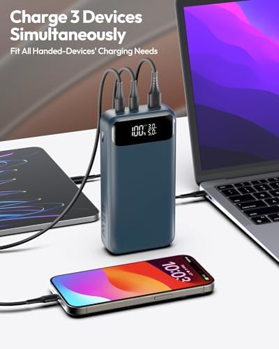 ADDTOP 20000 m Ah 65 W Portable Charger – Ultimate Fast Charging Power Bank with 3 USB Outputs for Laptops & Smartphones, Compatible with Mac Book, HP, Dell, i Phone 12-16, Samsung, Steam Deck – Lightweight & Reliable External Battery Pack for On-the-Go Power Solutions