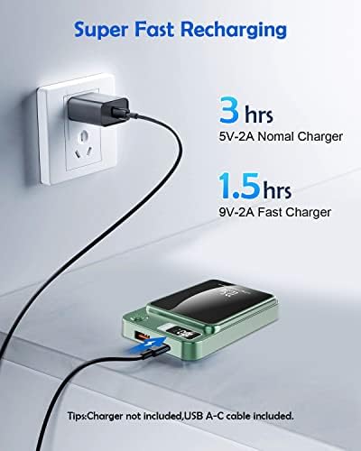 Effortlessly Stay Charged with Our 10,000 m Ah Magnetic Wireless Power Bank – 15 W Fast Wireless & 22.5 W USB PD QC3.0 Portable Charger for i Phone 12/13/14/15 Series – Sleek White Design with LED Display & Seamless Device Alignment – Essential Accessory for On-the-Go Power Needs