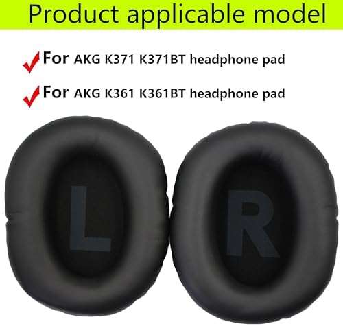 Revitalize Your Audio Experience with Premium Memory Foam Ear Pads for AKG K371/K361 Headphones – Luxurious Black and Albumen Leather Cushions for Unmatched Comfort and Superior Sound Isolation