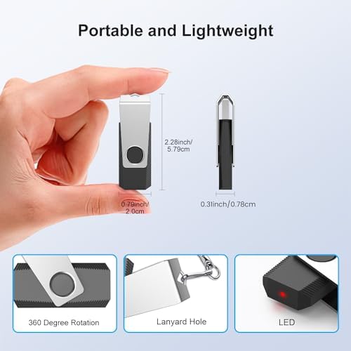 KEXIN 10 Pack 8 GB Swivel USB Flash Drives – Versatile Portable Storage with LED Indicator for Effortless Data Transfer and Enhanced Device Compatibility