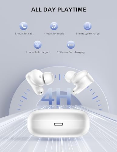 Unleash Superior Sound Quality with ACAGET Wireless Earbuds – Premium Bluetooth Headphones Compatible with i Phone 16, 15 Pro Max, 14 Plus, 13, 12 & Samsung Galaxy S25 Ultra – Advanced Noise-Canceling Microphone for Unmatched Call Clarity – All-Day Playtime with Ergonomic Comfort for Effortless Listening on the Go