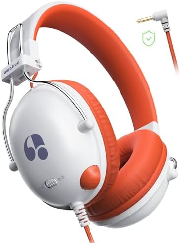 Safeguard Your Child’s Hearing with Durable Wired Headphones Featuring Volume Limiting Technology – Comfortable On-Ear Fit for Extended Use in School, Travel, and Entertainment – Enhanced Stereo Sound with 3.5 mm Compatibility – Available in Eye-Catching Blue and Red for Boys and Girls