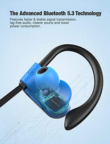 Otium Wireless Bluetooth Earbuds – IPX7 Waterproof Sports Headphones for Gym and Running, HD Stereo Sound with 15-Hour Battery Life, Sweatproof In-Ear Design, Enhanced Compatibility for Active Lifestyles