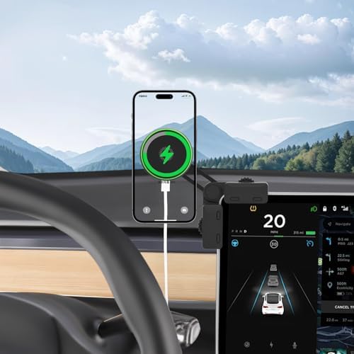 Experience Unmatched Convenience with the Topfit Tesla Wireless Charging Phone Mount – Magnetic Holder for Model Y (Juniper) & Model 3 (Highland), Perfectly Engineered for Seamless Smartphone Access and Rapid Charging. Elevate Your Drive with Effortless Installation and a Sleek Design That Complements Your Tesla’s Aesthetic While Ensuring a Secure Grip on Your Device. Enjoy Hands-Free Navigation and Calls, Enhanced Safety, and Eliminate Cord Clutter with this Durable, High-Quality Accessory. Ideal for Tech-Savvy Tesla Owners Seeking Functionality and Style in One Innovative Solution.