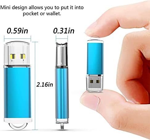 K&ZZ 5 Pack Multicolored 64 GB USB Flash Drives – High-Speed USB 2.0 Thumb Drives for Seamless Data Storage and Transfer – Ideal Portable Jump Drives for PC and Laptop Users – Vibrant and Durable Memory Stick Set for Effortless File Management