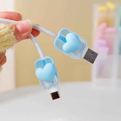 Vibrant Purple Heart-Shaped USB Charger Protector for i Phone – Stylish Silicone Data Cable Guard with Rapid Charging Capability, Ideal for Trendy Tech Enthusiasts and Mobile Users