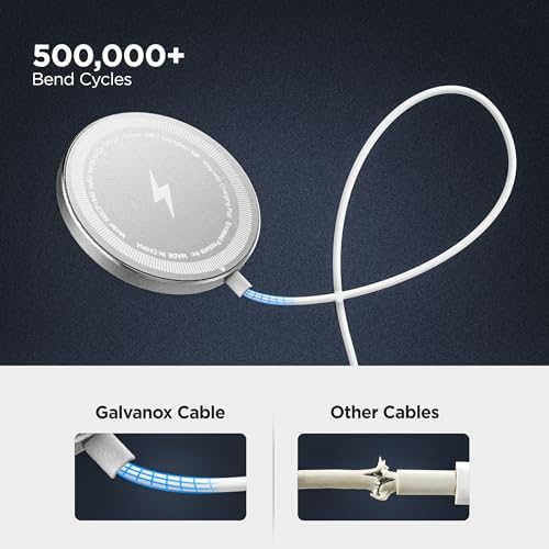 Galvanox 10-Foot Magnetic Wireless Charger for i Phone – Fast 15 W Charging Pad with Enhanced Compatibility, Sleek Anodized Aluminum Design – Stay Connected with Extended Reach and Convenience