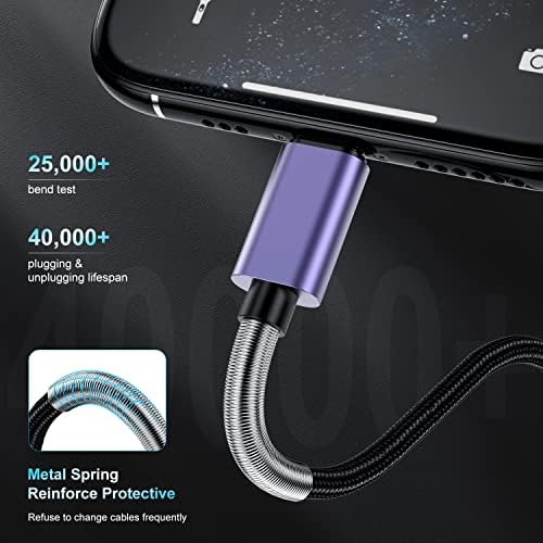 10-Foot Apple MFi Certified USB C to Lightning Charging Cable – Dual Pack High-Speed i Phone Charger for 14/13/12 Series and i Pad – Durable Long Charging Cord for Ultimate Convenience and Flexibility
