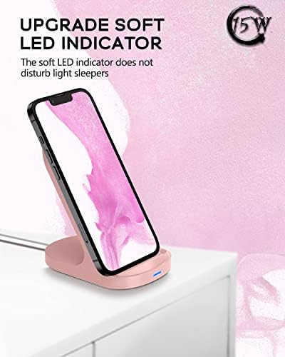 YW YUWISS 15 W Fast Wireless Charger Stand – Ultra-Compatible Charging Solution for i Phone 14/13/12 Series & Samsung Galaxy S22/S21/S20 – Vertical & Horizontal Design for Effortless Device Access, Enhanced Safety Features, Portable & Stylish Tech Accessory