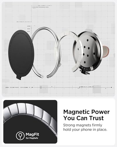 Spigen O-Mag Magnetic Phone Holder Grip with Finger Strap Loop – Dune Beige – Perfectly Designed for i Phone 16/15/14/13/12 Series – Enhanced Mag Safe Compatibility & Secure Grip for Effortless Use – Adjustable Kickstand & Durable Nylon Strap for Everyday Convenience – Elevate Your Smartphone Experience with Style