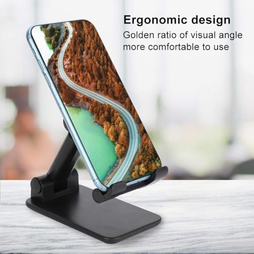 Desktop Mobile Phone Holder,Portable Adjustable Desktop Stand Holder Foldable Mirror Face Bracket for 12.9 in Mobile PhoneTablet,for Home Office,for Live BroadcastEntertainment (Black) – Enhanced Compatibility and Speed