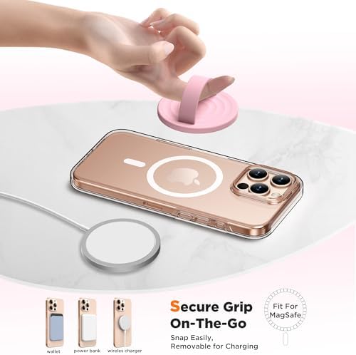 Revolutionary Magnetic Phone Ring Grip Holder – Ergonomic Silicone Finger Loop for i Phone Pro Max/Plus, 12/13/14/15/16 Series – Compatible with Mag Safe – Oat Color Enhances Aesthetics and Comfort – 360-Degree Rotation for Effortless Use – Secure Your Device with Style and Stability – Essential Smartphone Accessory for Unmatched Usability and Convenience