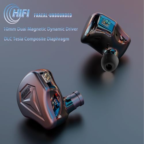Elevate Your Audio Experience with FAAEAL Hybrid IEM Earphones – Premium Hi-Fi Wired In-Ear Monitors Featuring Advanced Composite Diaphragm Technology, Durable CNC Metal Design, and Detachable QDC-2 PIN Cable for Audiophiles and Musicians Seeking Ultimate Sound Clarity and Personalization