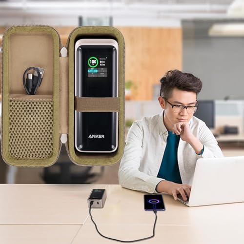 Ultimate Khanka Protective Case for Anker Prime Power Banks – Sleek Golden Waterproof Hard Shell for 12000 m Ah & 20000 m Ah Models, Travel-Ready Accessory with Superior Compatibility and Enhanced Durability