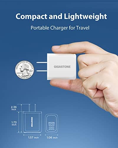 Gigastone 20 W USB C Dual Port Wall Charger Pack of 4 – Fast Charging Power Blocks for i Phone 16/15/14/13/12/11/SE/X/8, Samsung Galaxy Note, and Google Pixel – Compact Travel-Friendly Design for Enhanced Compatibility and Efficiency