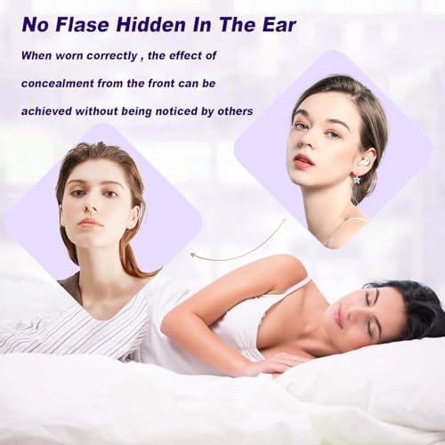 Ultra-Comfortable Wireless Earbuds for Side Sleepers – Discreet Purple Sleep Headphones with Enhanced Bluetooth for Effortless Connectivity, Lightweight Design for Blissful Rest, Perfect for Relaxing Sounds and Guided Meditations, Experience Serene Sleep with Tiny, Invisible Earbuds