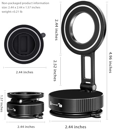 Revolutionize Your Hands-Free Experience with the 360° Foldable Magnetic Phone Holder – Versatile Suction Cup Mount for i Phone 16/15/14/13, Ideal for Cars, Gyms, Mirrors & Tiles – Ultimate Stability and Convenience for Active Lifestyles