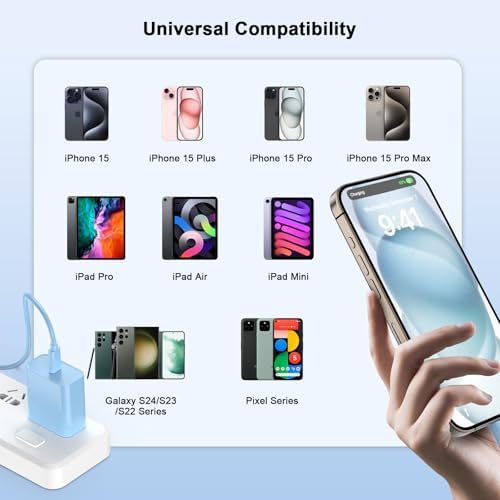 Power Up Your i Phone 16/15: 10 FT Fast Charging Cable Duo with 20 W USB-C Wall Chargers – Ultimate Connectivity for Your i Phone 16 Plus, Pro, Max, and 15 Series – Extended Reach and Rapid Charge Efficiency for On-the-Go Power Solutions