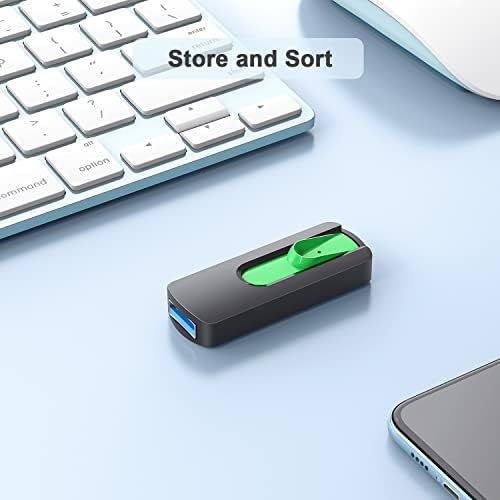 Vibrant 5-Pack Aiibe 128 GB USB Flash Drives – Colorful Memory Sticks for Effortless Data Storage and Transfer | Reliable USB 2.0 Compatibility for Students and Professionals | Perfect Portable Solution for Secure File Management