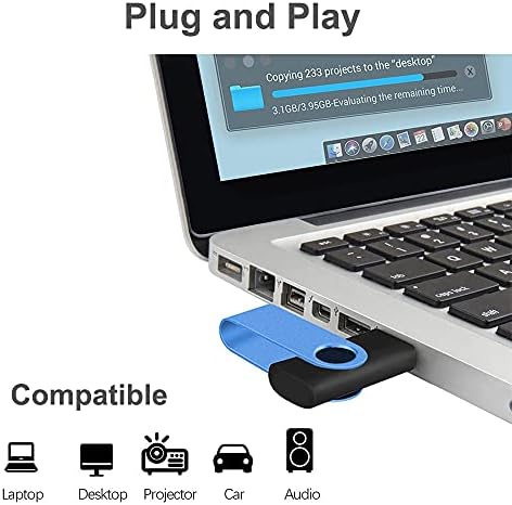 ABLAZE 20-Pack Portable 2 GB USB Flash Drives with Lanyards – Reliable USB 2.0 Thumb Drives for Effortless Data Storage and Transfer – Ideal for Students, Professionals, and Promotional Use – Compact Swivel Design for Enhanced Portability and Compatibility