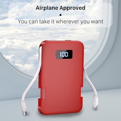 Ultra-Slim 5000 m Ah Portable Charger with Built-in Cables – Travel-Friendly Power Bank for i Phone & Android Devices – Lightweight, Efficient, and Universally Compatible External Battery Pack – High-Speed Charging with Multiple Safety Protections – Perfect for Daily Use and Emergency Power Needs – Ideal for Travelers and On-the-Go Charging Solutions
